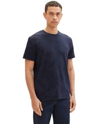Tom Tailor - 1036372 Jaquard T-Shirt mit Palmen-Muster - Lyst