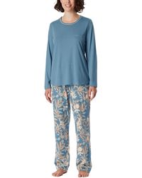 Schiesser - Schlafanzug Set lang Baumwolle Modal-Nightwear Pyjamaset - Lyst