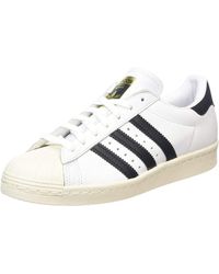 adidas - Superstar 80s Sneaker - Mehrfarbig (Running Weiß / Trace Blau / Grau) , 36 EU - Lyst