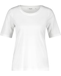 Gerry Weber - T-Shirt mit dekorativer Ausschnittblende halber Arm unifarben Off-White 42 - Lyst