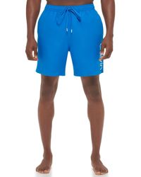 Calvin Klein - Uv Protected Ck Logo Print Quick Dry Swim Trunk - Lyst