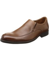 Clarks - Whiddon Step Slipper Dark Tan Lea - Lyst