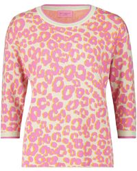 Betty Barclay - Strickpullover mit Jacquard Patch Pink/Orange,38 - Lyst