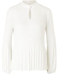 S.oliver - Plissée-Bluse aus Chiffon Offwhite 34 - Lyst