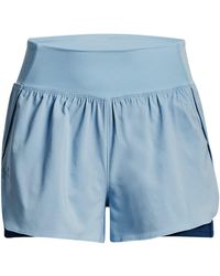Under Armour - S Woven 2 In 1 Shorts Blue S - Lyst