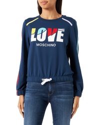 Love Moschino - Sweat-Shirt à ches Longues Coupe Droite Maillot de survêtement - Lyst