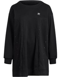 adidas - Originals Sweater Trefoil Dress Plus Size Sweatshirt - Lyst