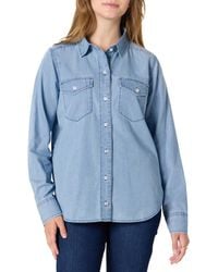 Amazon Essentials - Relaxed-fit Denim Chambray Button-down Long-sleeve Shirt - Lyst
