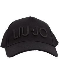 Liu Jo - Cappello donna logo con visiera in tessuto nero CS24LJ06 2A4027 T0300 TAGLIA UNICA - Lyst