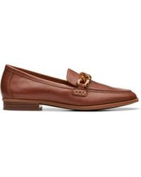 Clarks - Sarafyna Iris Leather Shoes In Tan Standard Fit Size 8 - Lyst