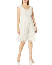 Adrianna Papell - Beaded Cocktail Dress - Lyst