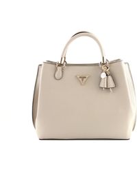 Guess - Gizele Girlfriend Carryall Taupe - Lyst
