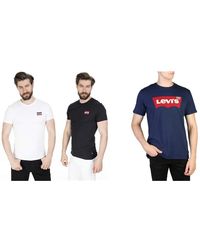 Levi's - T-Shirt Sportwear White/Mineral Black XL T-Shirt Dress Blues XL - Lyst
