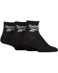 Reebok - Unisex 'core' Ankle Socks - Mens & Ladies, Cotton, Cushioned, Plain With Logo, 3 Pair Multipack Uk Size Range 2.5-12.5 - Lyst
