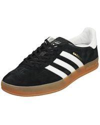 adidas - Gazelle Indoor Mens Casual Trainers In Black White - 11 Uk - Lyst