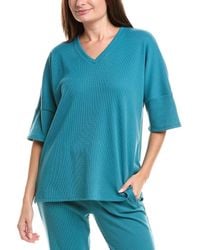 Natori - Tranquility-waffle V Neck Top Length 27" - Lyst
