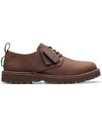 Clarks - Uomo Solsbury Lace Pelle Dark Brown Scarpe 42.5 EU - Lyst