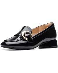 Clarks - Daiss 30 Trim Leather Shoes In Black Patent Standard Fit Size 7 - Lyst