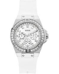 Guess - Armbanduhr Venus 39 mm Strasssteine auf dem Gehäuse Armband Silicone GW0118L3 - Lyst