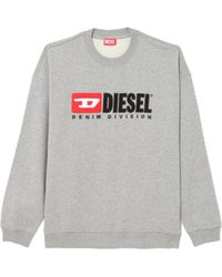 DIESEL - _s-boxt-div Felpa_sweatshirt_gray_xxl Große Größen - Lyst