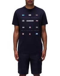 Napapijri - Sere Short Sleeve T-shirt Navy Blue L - Lyst