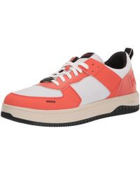 HUGO - Chunky Leather Low Profile Sneakers - Lyst