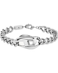 DIESEL - DX1413040 Bracelet en acier inoxydable argenté pour homme - Lyst