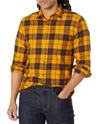 Amazon Essentials Slim-fit Long-sleeve Plaid Flannel Shirt in Red for Men -  Save 33% - Lyst