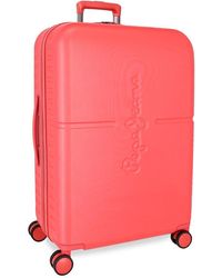 Pepe Jeans - Highlight Jeu de valises Rouges 55/70 cm Rigide ABS Fermeture TSA intégrée 116L 7,54 kg 4 Roues Doubles Bagage Main by Joumma - Lyst