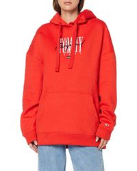 Tommy Hilfiger Modern Logo Hoodie Cardigan - Rosso