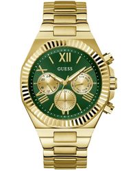 Guess - Uhr Armbanduhr Equity GW0703G2 Edelstahl Gold - Lyst