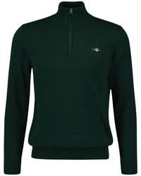 GANT - Classic Cotton Half Zip Pullover - Lyst