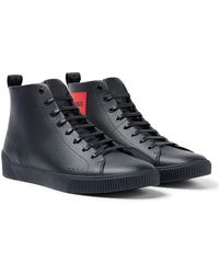 hugo boss high top sneakers mens