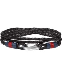 Tommy Hilfiger - Jewelry Men's Leather Bracelet Black - 2700534 - Lyst
