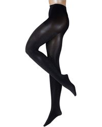 power hi shine tight in black & white nike
