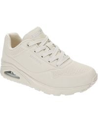 Skechers - Uno - Stacre, Scarpe da Ginnastica Uomo, Avorio Off White Leather Pu Mesh Trim Ofwt, 44 EU - Lyst