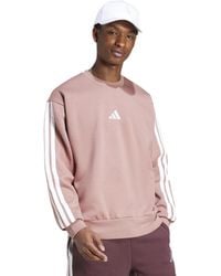 adidas - Essentials Fleece 3-stripes Sweatshirt - Lyst