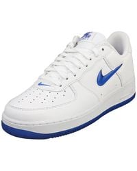 Nike - Air Force 1 Low Retro Mens Fashion Trainers In White Blue - 7.5 Uk - Lyst