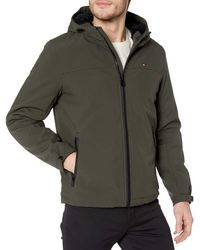 Tommy Hilfiger - Filled Soft Shell Hooded Open Bottom Jacket With Full Sherpa Lining - Lyst