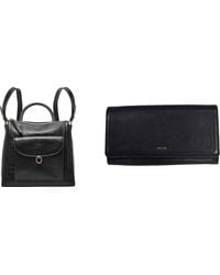 Fossil - Parker Sac en cuir noir et portefeuille Logan - Lyst