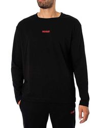 HUGO - BOSS Linked LS-Shirt Black1 - Lyst