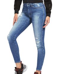 Guess - Jeans Skinny Blu chiaro Donna Lakd - Lyst