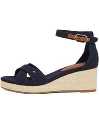 Tommy Hilfiger - 's Flag Wedge Espadrilles With Ankle Straps - Lyst