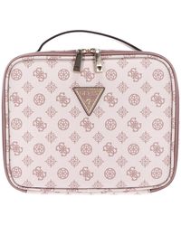 Guess - Wilder Travel Cosmetic Organizer Case Light Nude - Lyst
