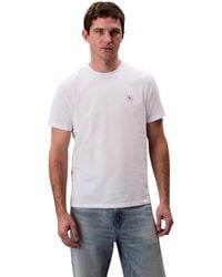 Calvin Klein - T-Shirt Kurzarm Badge Jersey Classic Tee aus Baumwolle - Lyst