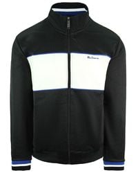 Ben Sherman - Long Sleeve Zip Up Black S Panelled Track Jacket 0065218 Black - Lyst