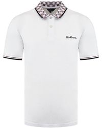Ben Sherman - Short Sleeve White Collar Interest S Polo Shirt 0075620 010 - Lyst
