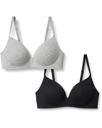 Amazon Essentials - Cotton Jersey Lined Plunge Bralette - Lyst