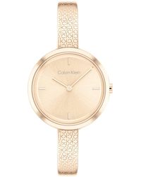 Calvin Klein - Reloj Analógico de Cuarzo para mujer con Correa en Acero Inoxidable color oro rosado - 25200183 - Lyst