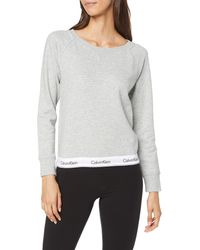 Calvin Klein Top Sweatshirt Long Sleeve Maglia a iche Lunghe - Grigio